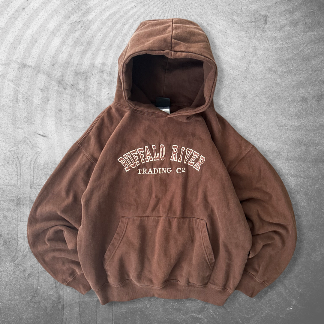 Mocha Brown Buffalo River Hoodie 1990s (S)