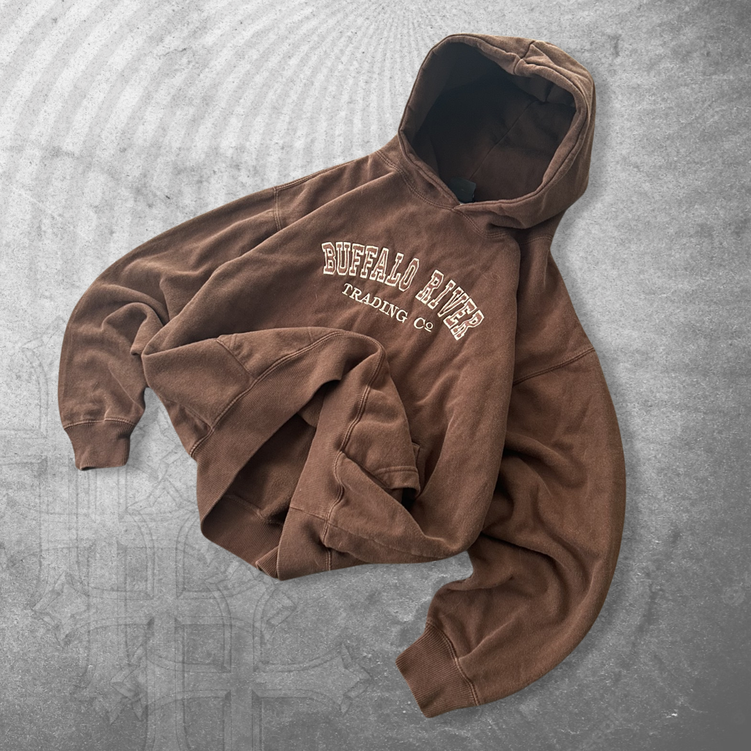 Mocha Brown Buffalo River Hoodie 1990s (S)