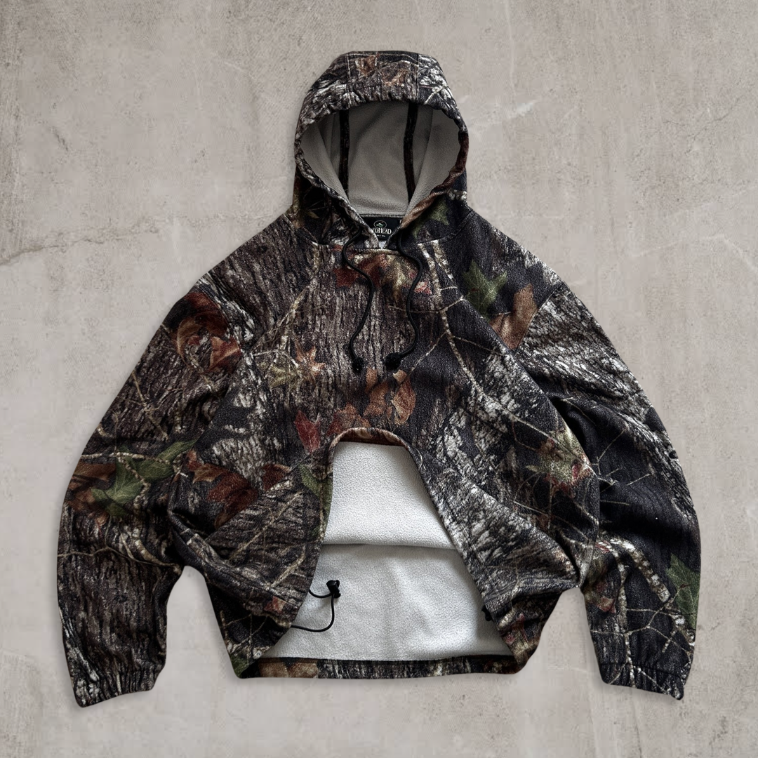 Camo Fleece Hoodie 1990s (L)