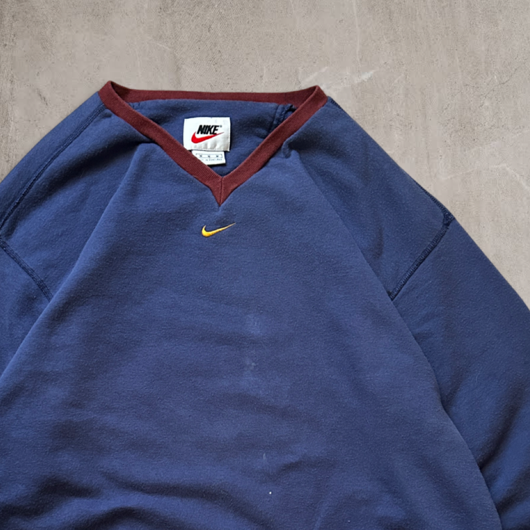 Blue Nike Center Swoosh Sweatshirt 1990s (M)