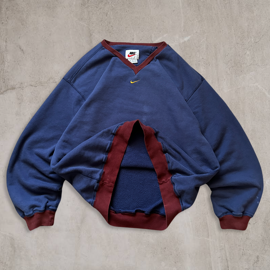 Blue Nike Center Swoosh Sweatshirt 1990s (M)