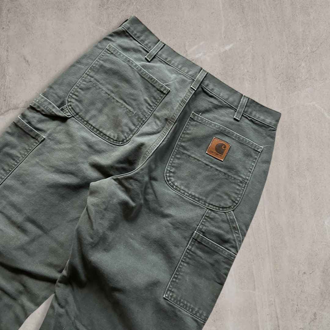 Moss Green Carhartt Carpenter Pants 1990s (32x33)