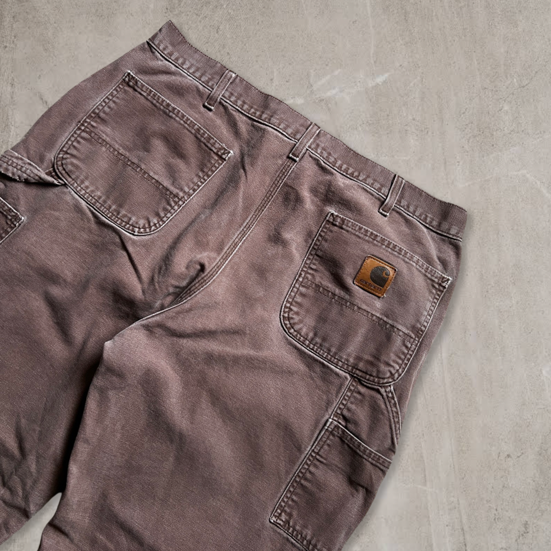 Faded Light Brown Carhartt Carpenter Pants 2000s (36x30)