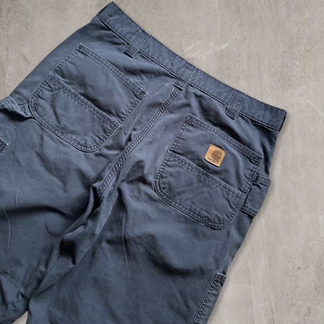 Distressed Navy Carhartt Carpenter Pants 2000s (34x30)