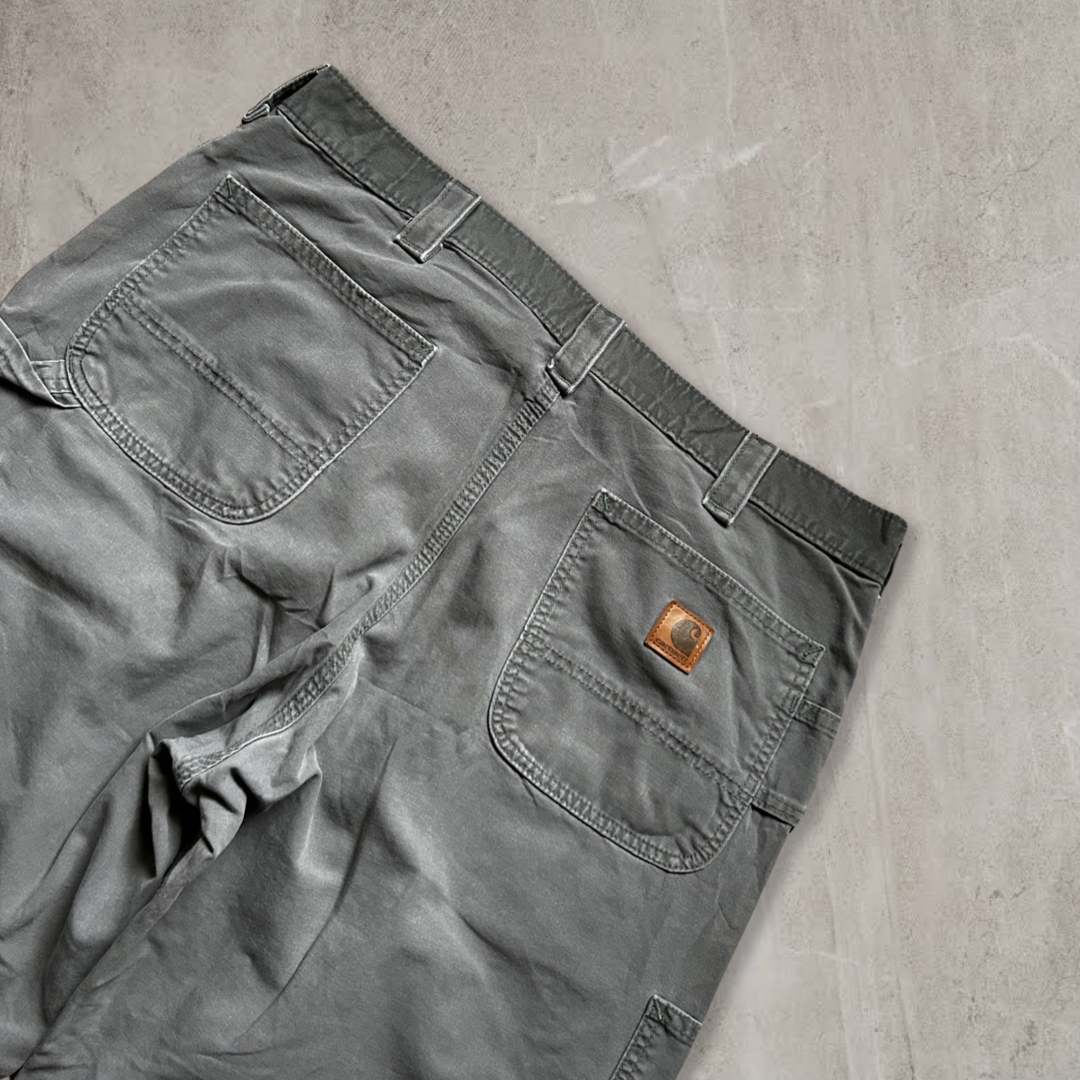 Grey Carhartt Carpenter Pants 2000s (38x32)