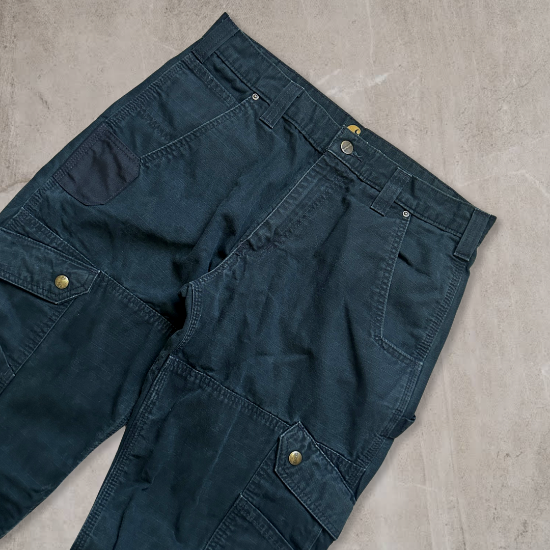 Black Carhartt Double Knee Cargo Pants 2000s (32x32)