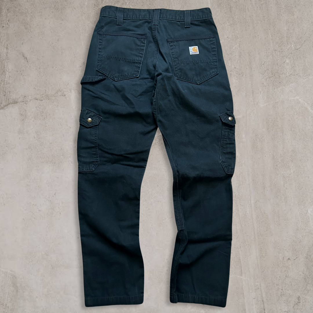 Black Carhartt Double Knee Cargo Pants 2000s (32x32)