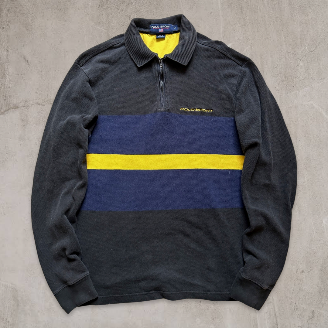 Black Polo Sport Thermal Quarter Zip 1990s (M)