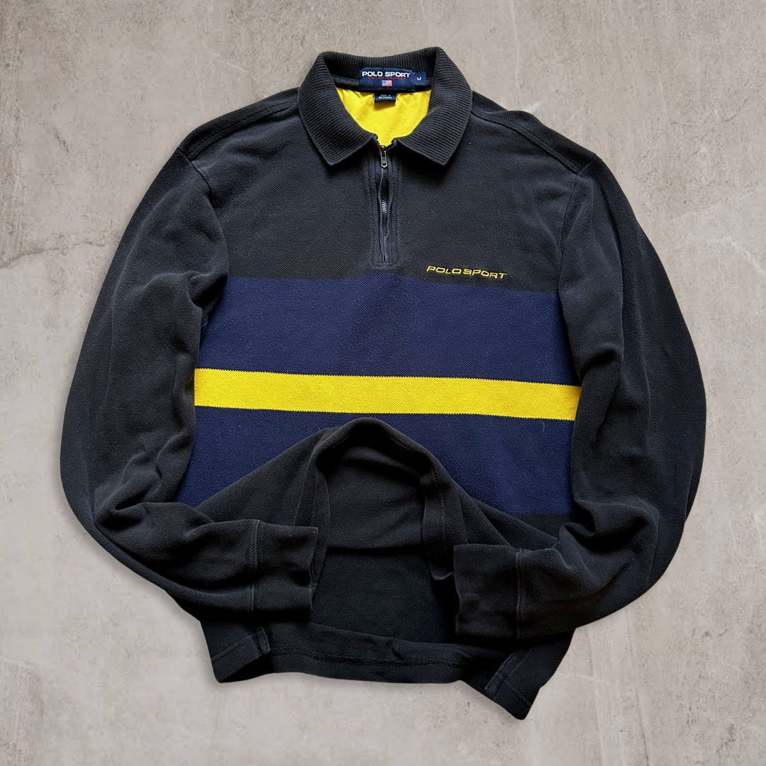 Black Polo Sport Thermal Quarter Zip 1990s (M)