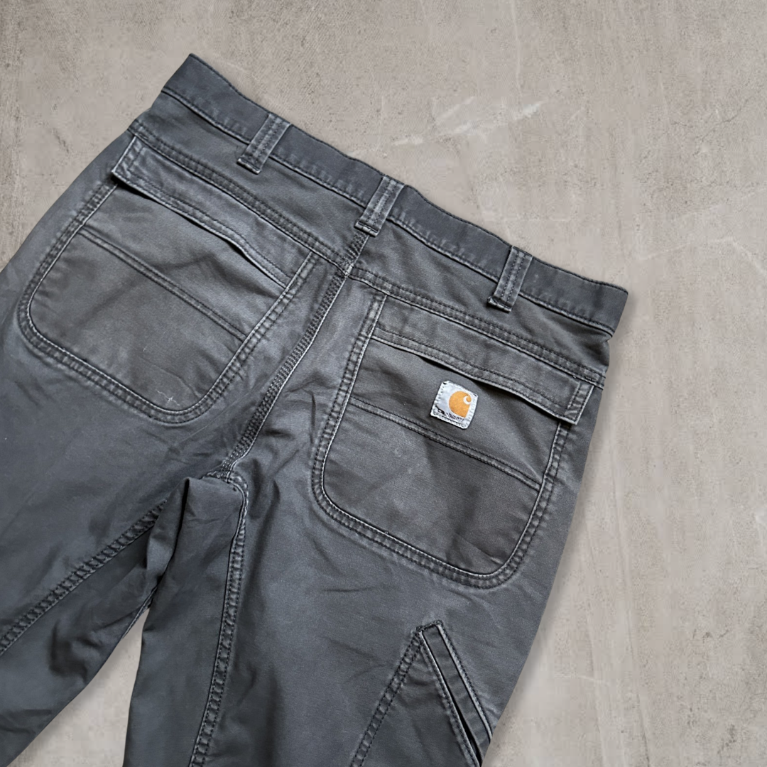 Faded Grey Carhartt Double Knee Pants 2000s (34x34)