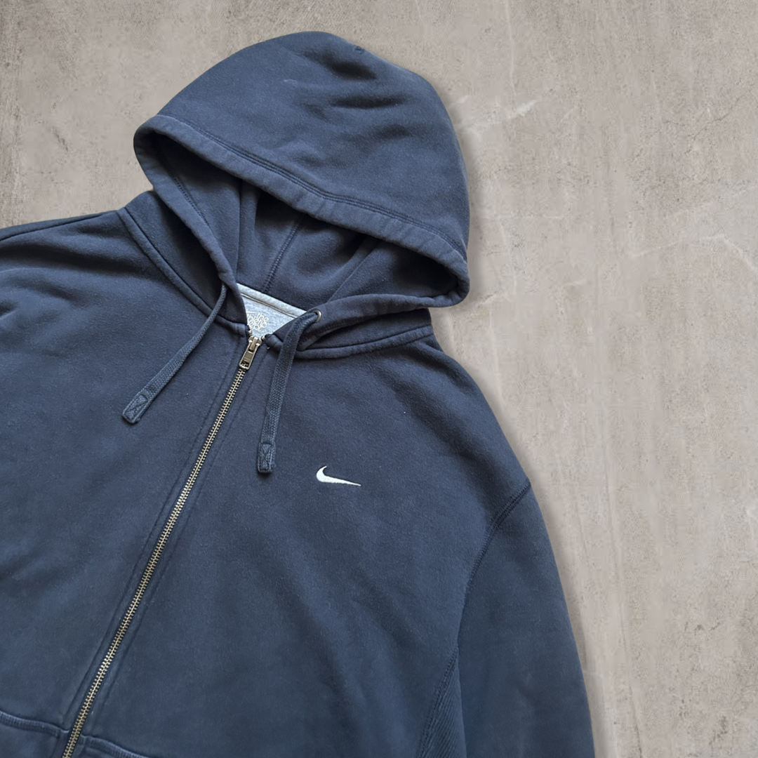 Black Nike Hooded Jacket Y2K 2000s (XL)