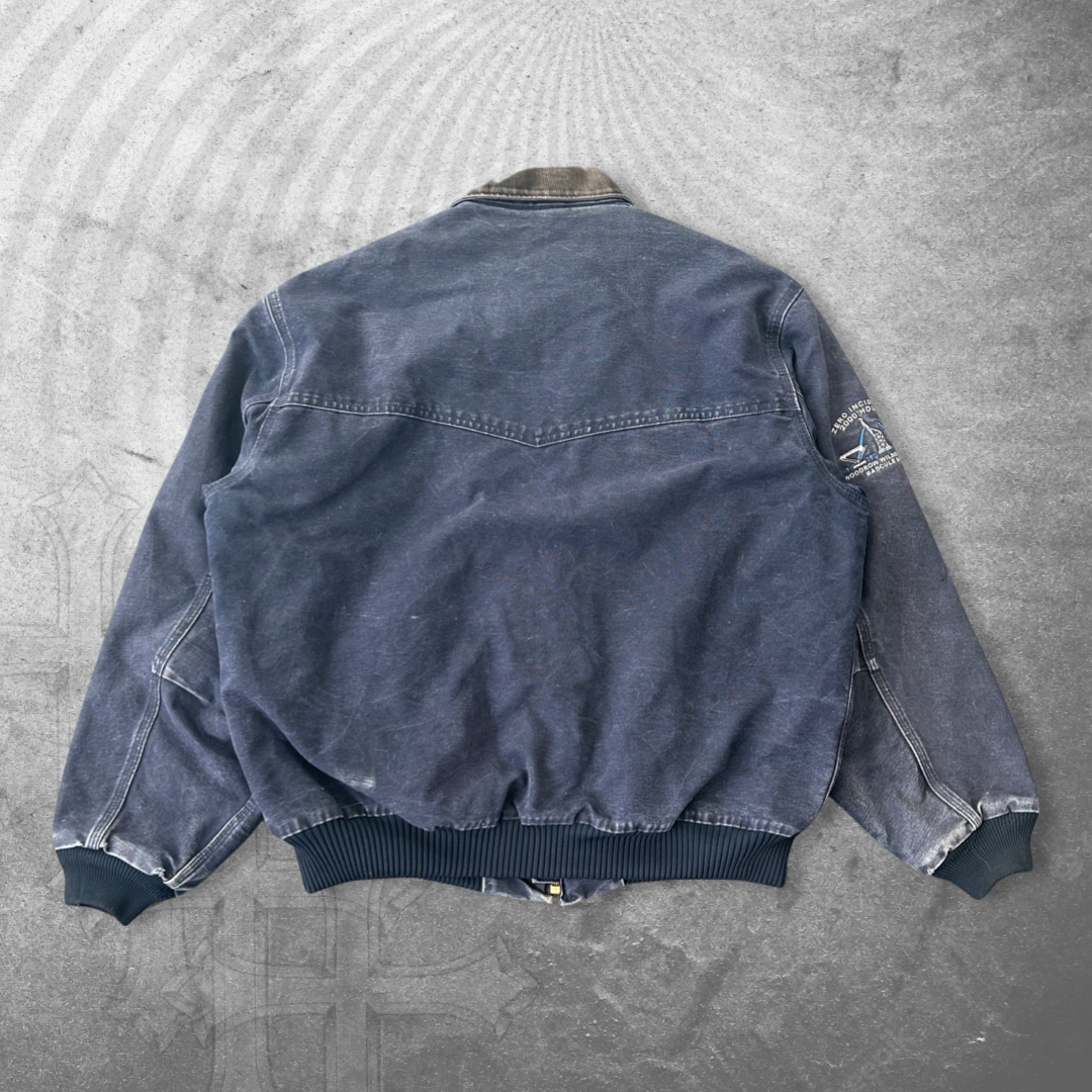 Faded Navy Blue Carhartt Santa Fe Jacket 1990s (XL)