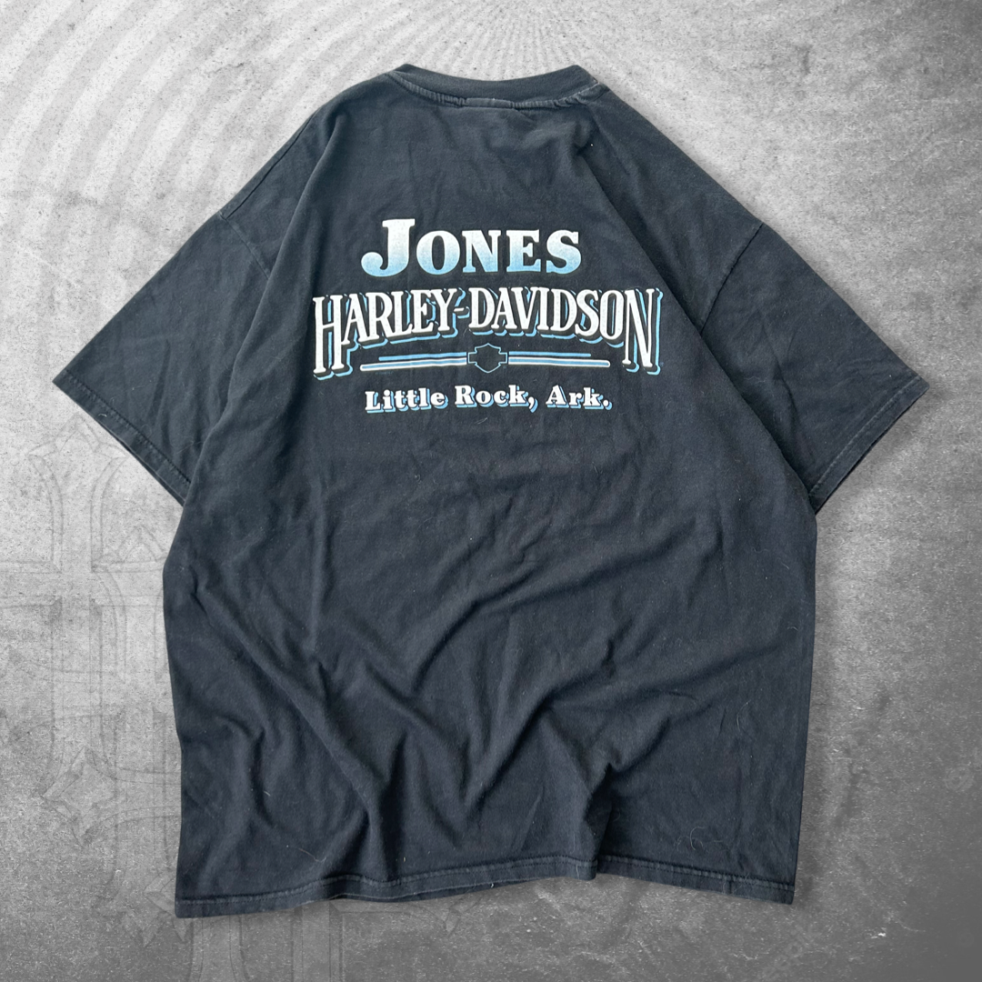 Black Harley Wolf Shirt 1990s (XL)