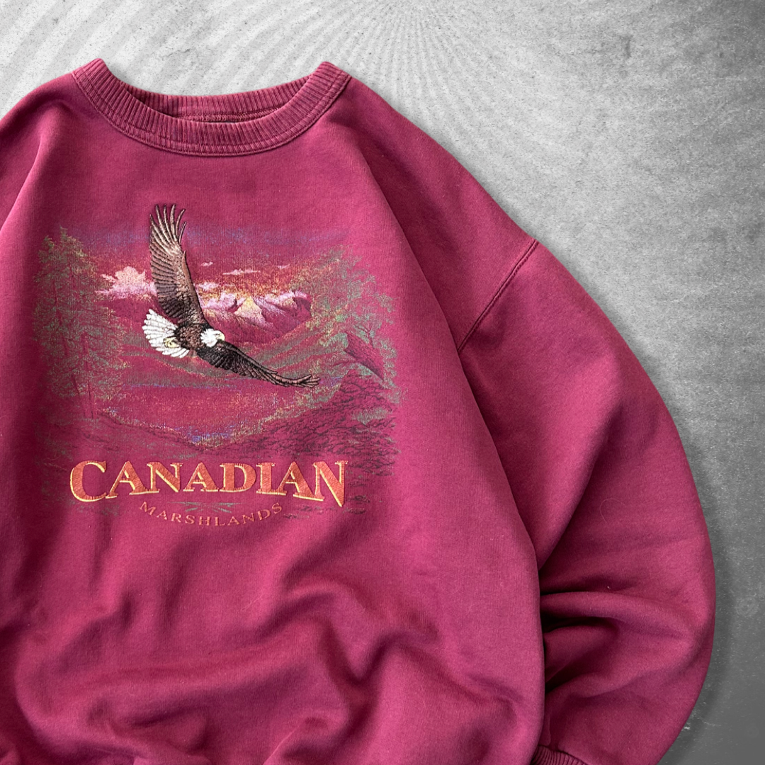 Maroon Canadian Marshlands Sweatshirt 1990s (L)