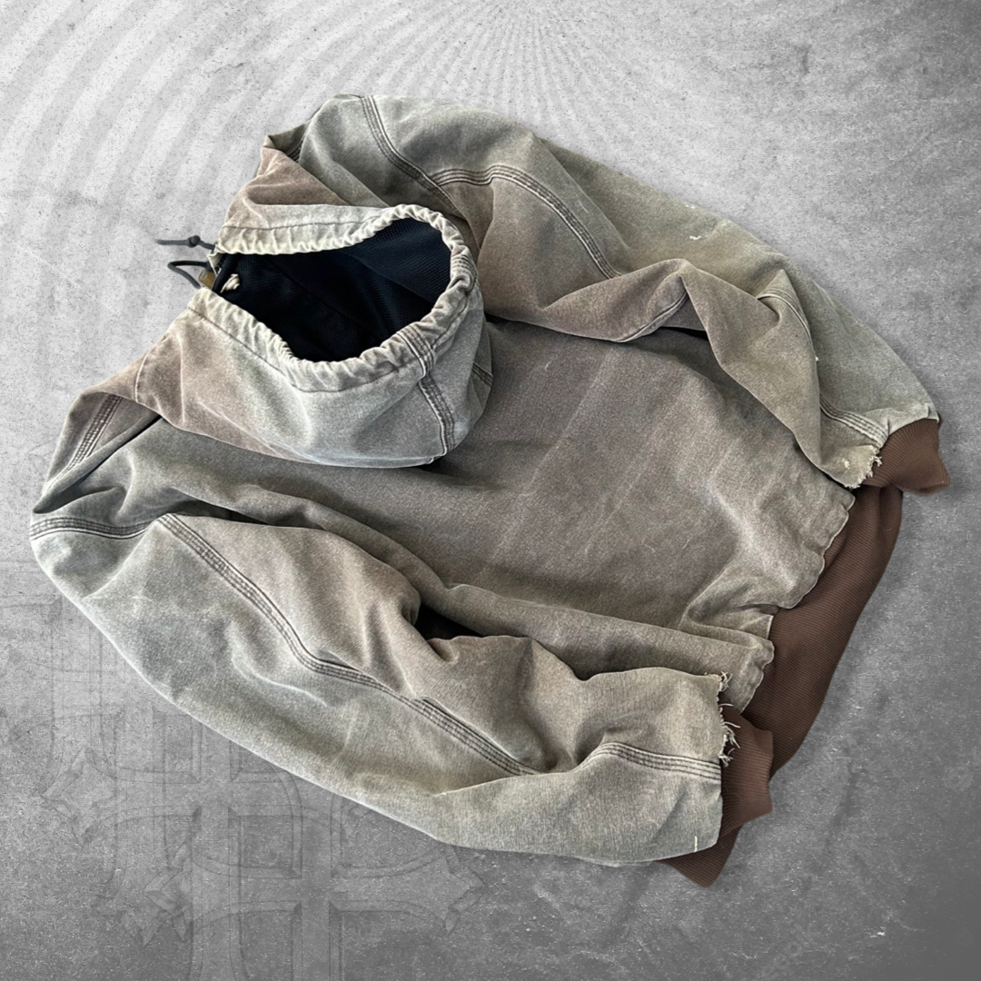 Faded Brown Carhartt Hooded Jacket 1990s (XL)