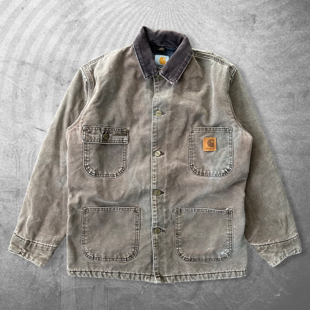 Faded Brown Carhartt Chore Coat 1990s (M/L)