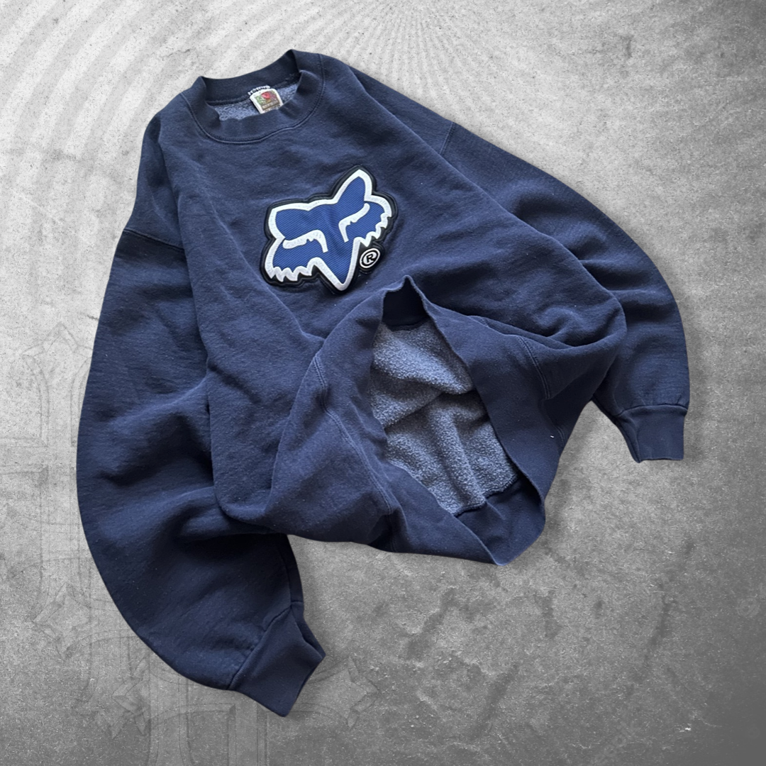 Navy Fox Racing Sweatshirt 1990s (XL)