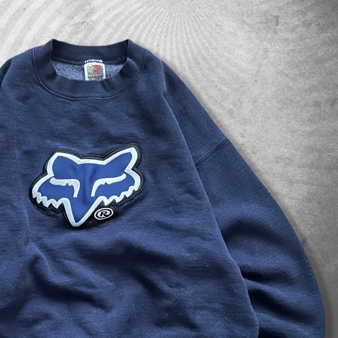 Navy Fox Racing Sweatshirt 1990s (XL)