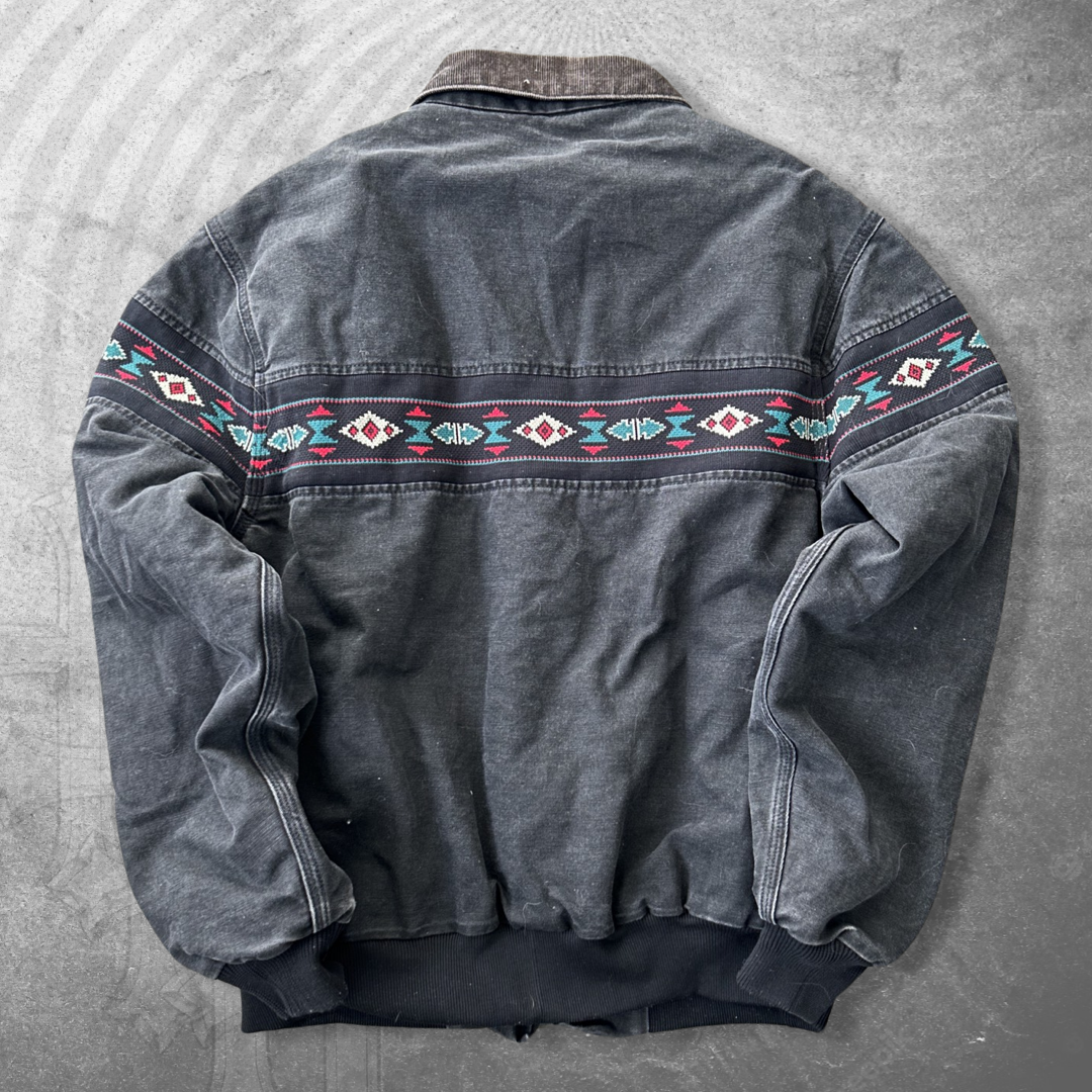 Faded Black Carhartt Aztec Jacket 1990s (L)