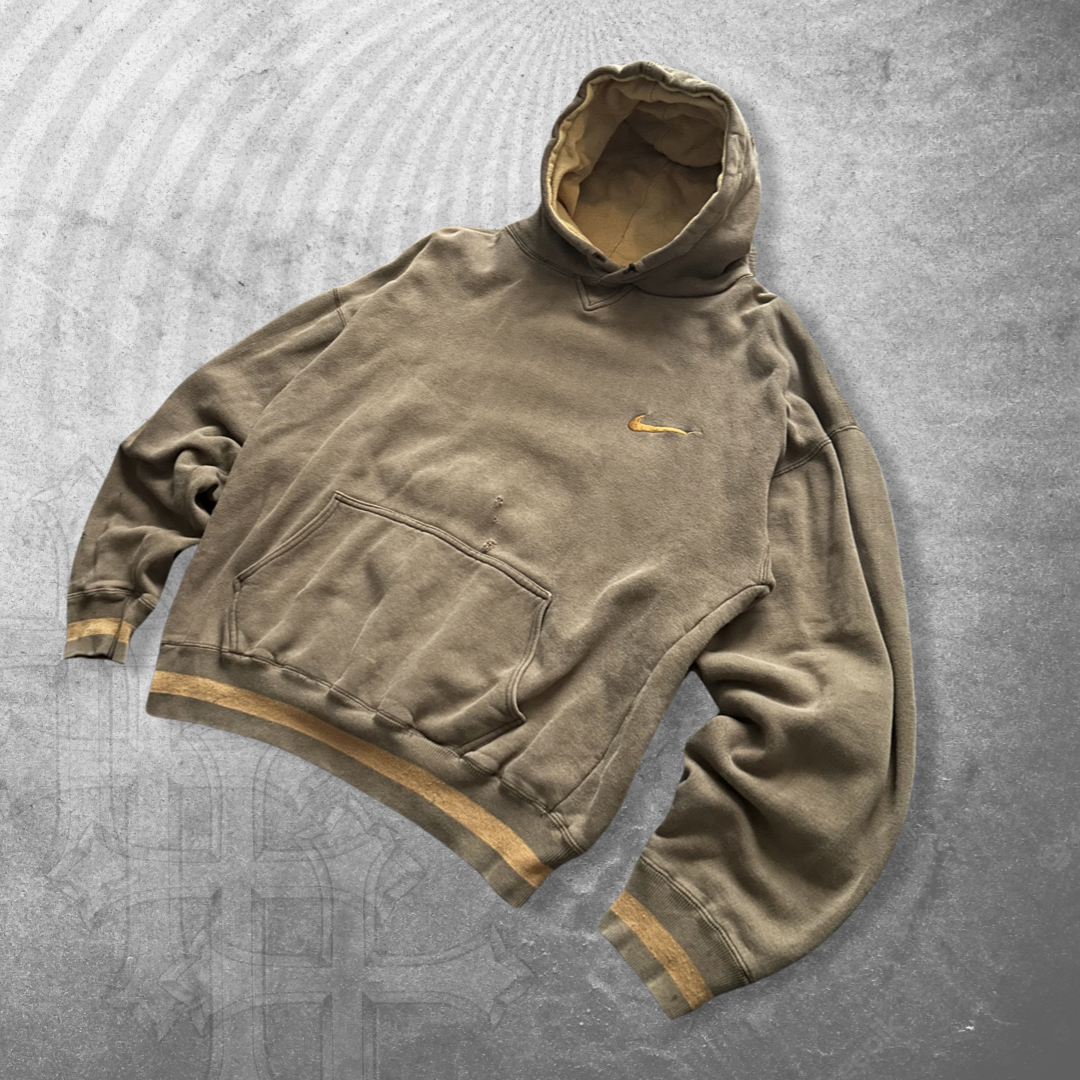 Faded Mocha Brown Nike Hoodie 1990s (M)