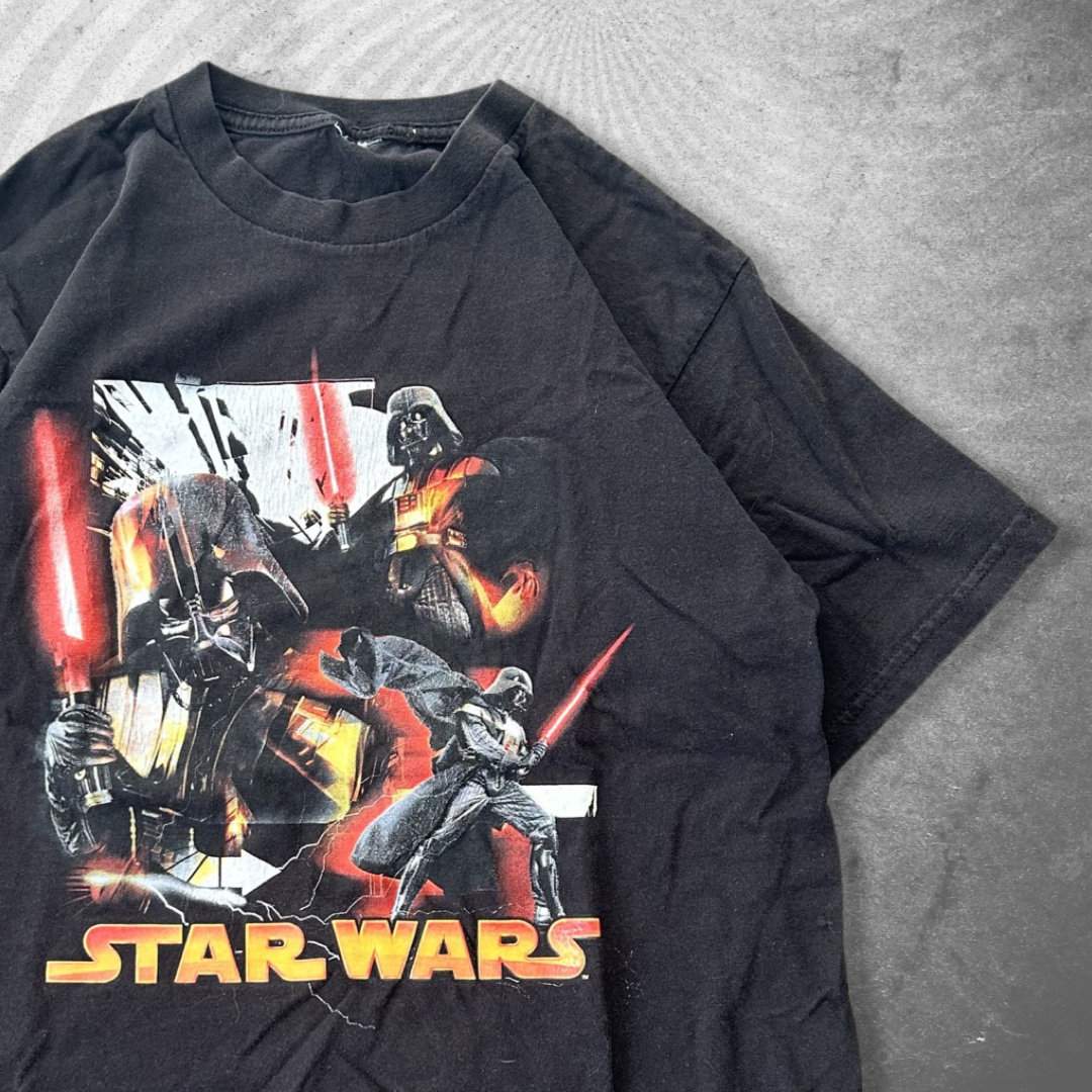 Black Star Wars Darth Vader Shirt 2000s (S)