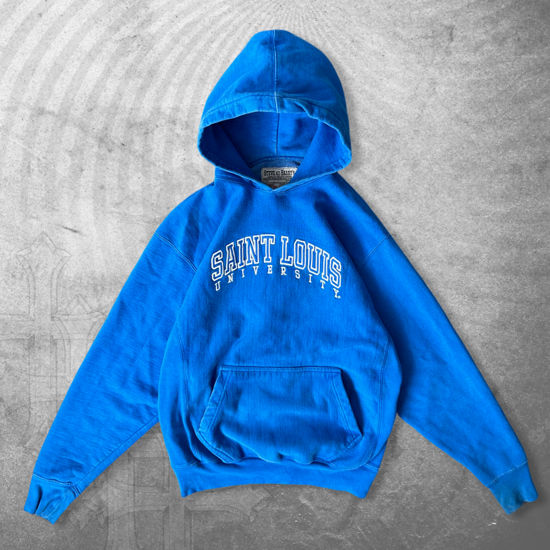 Blue Saint Louis University Hoodie 1990s (S)