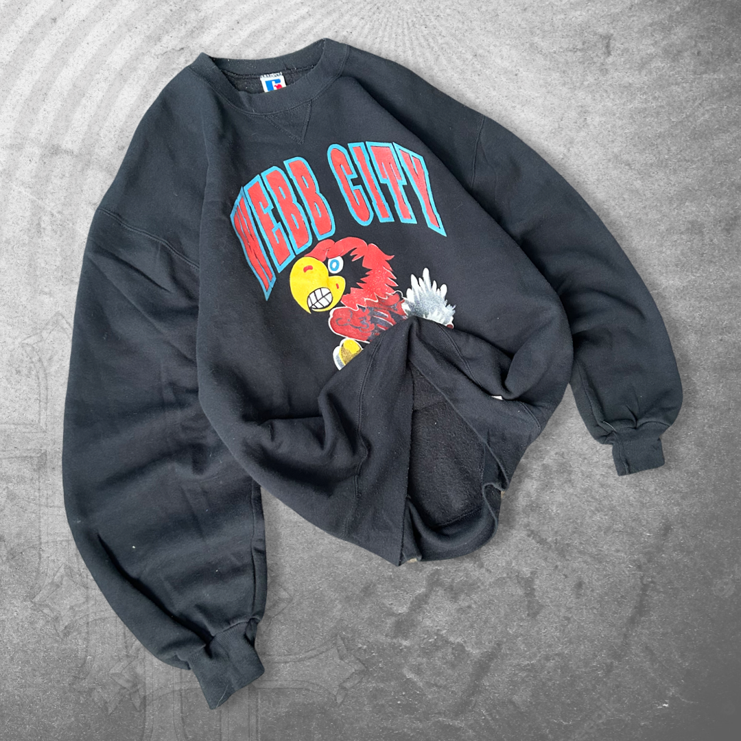 Black Russell Athletic Webb City Sweatshirt 1990s (XL)