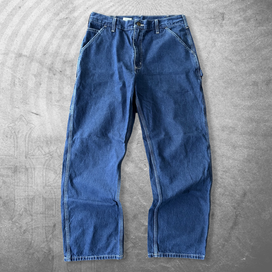 Dark Wash Carhartt Carpenter Jeans 1990s (34x30)
