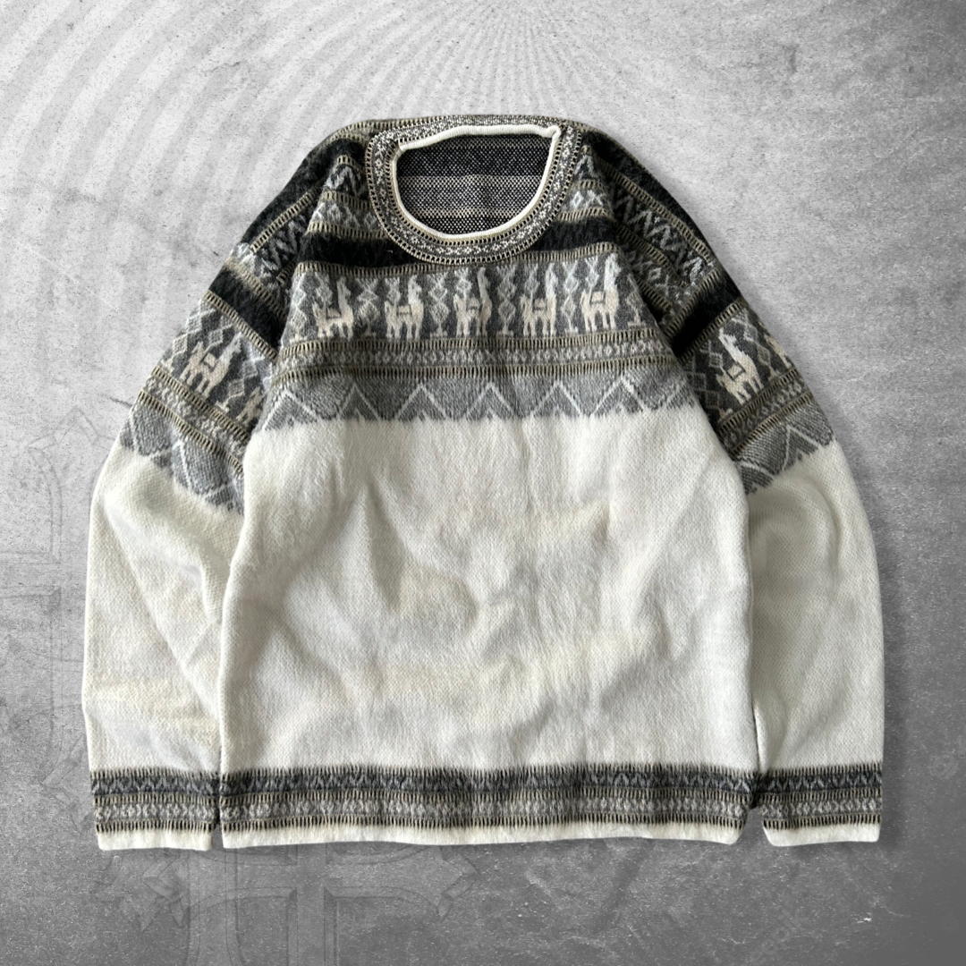 Earth Tone Alpaca Sweater 1990s (L)