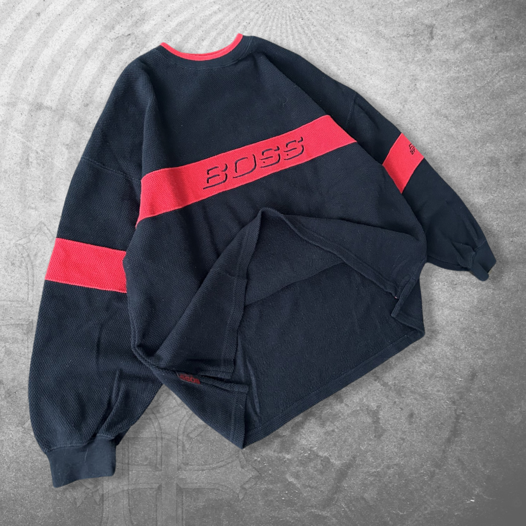 Black/Red Boss Sweatshirt 2000s (S)
