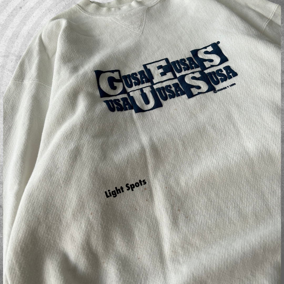 White Guess USA Sweatshirt 1990s (XL)