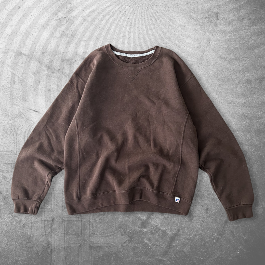 Mocha Brown Russell Sweatshirt 1990s (M/L)