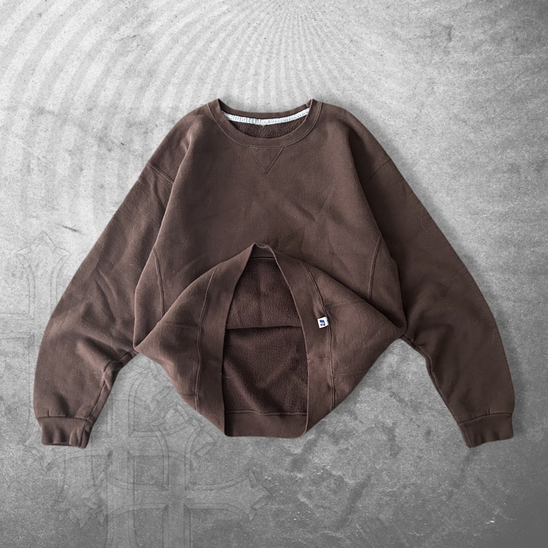 Mocha Brown Russell Sweatshirt 1990s (M/L)