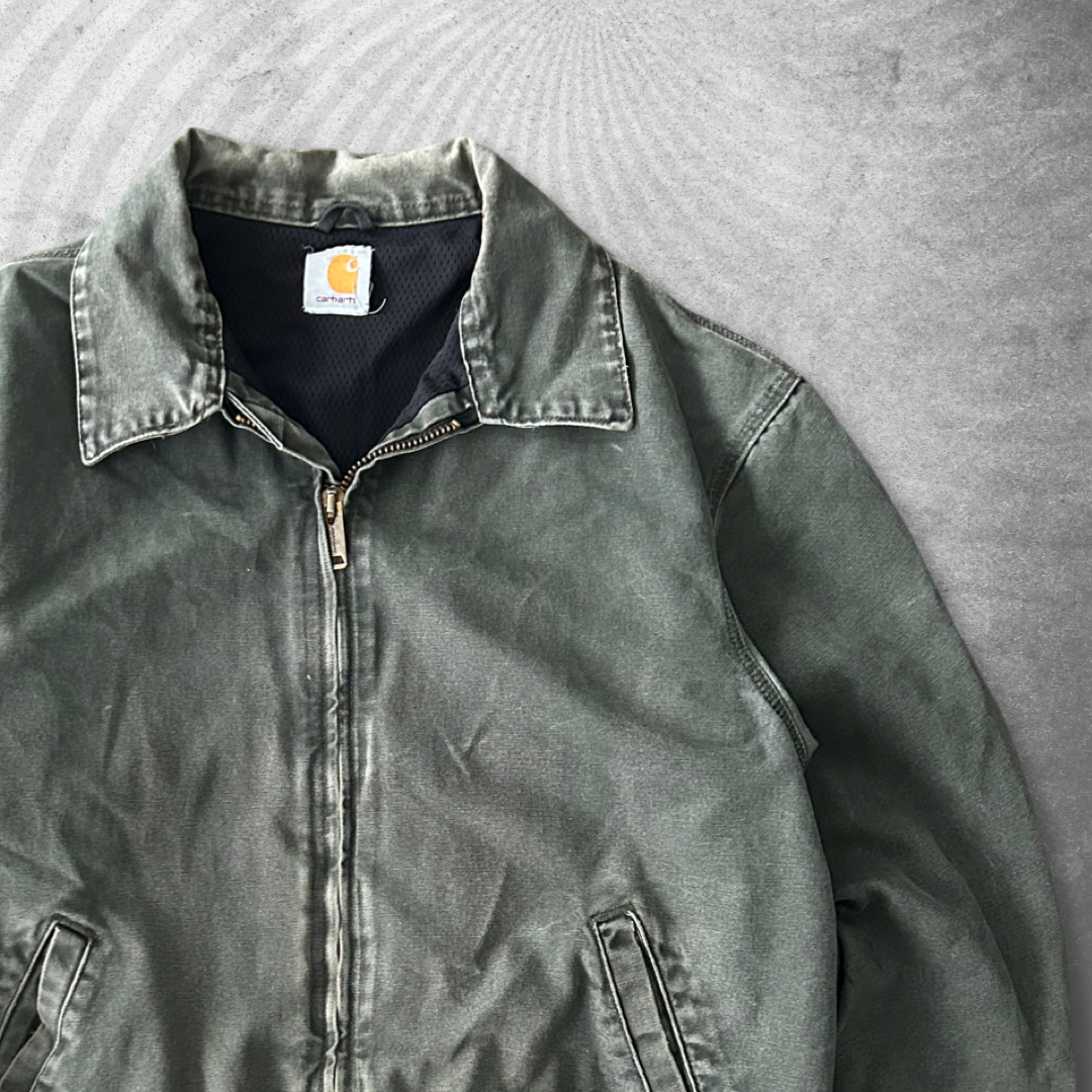 Moss Green Carhartt Bomber Jacket 1990s (XL)