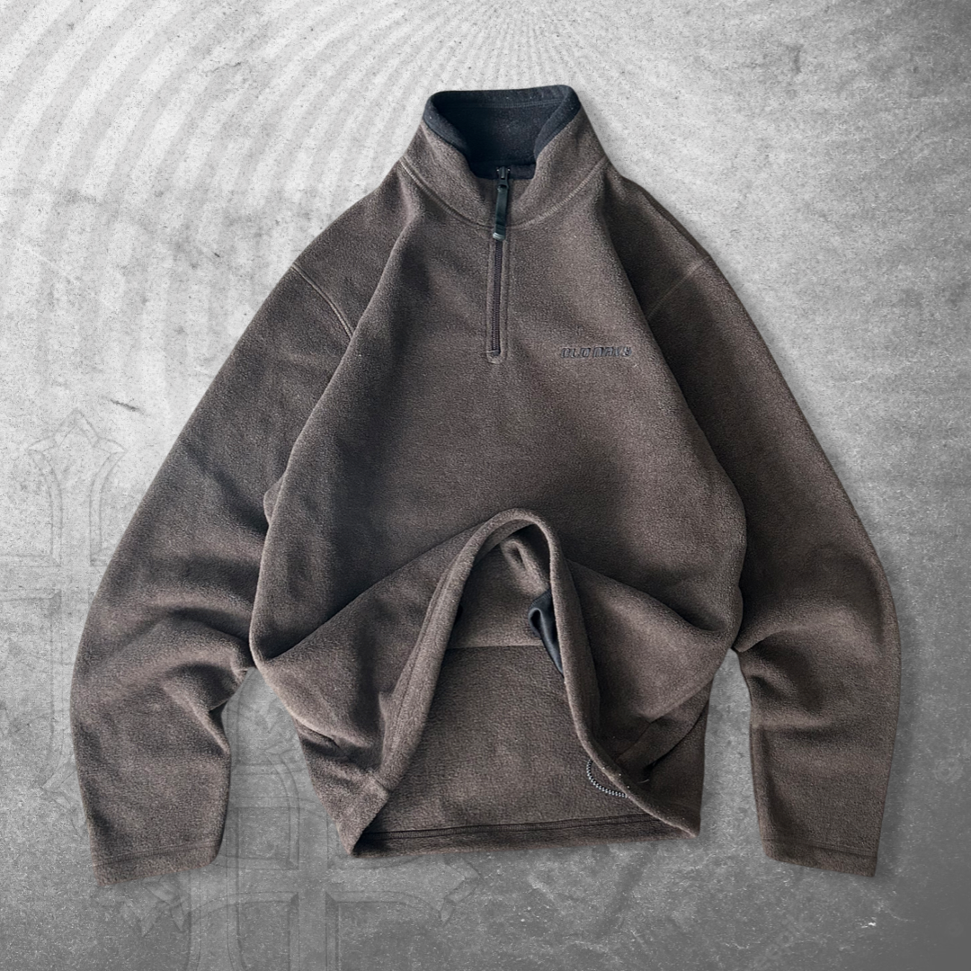 Mocha Brown Old Navy Fleece Quarter Zip Pullover 2000s (M)