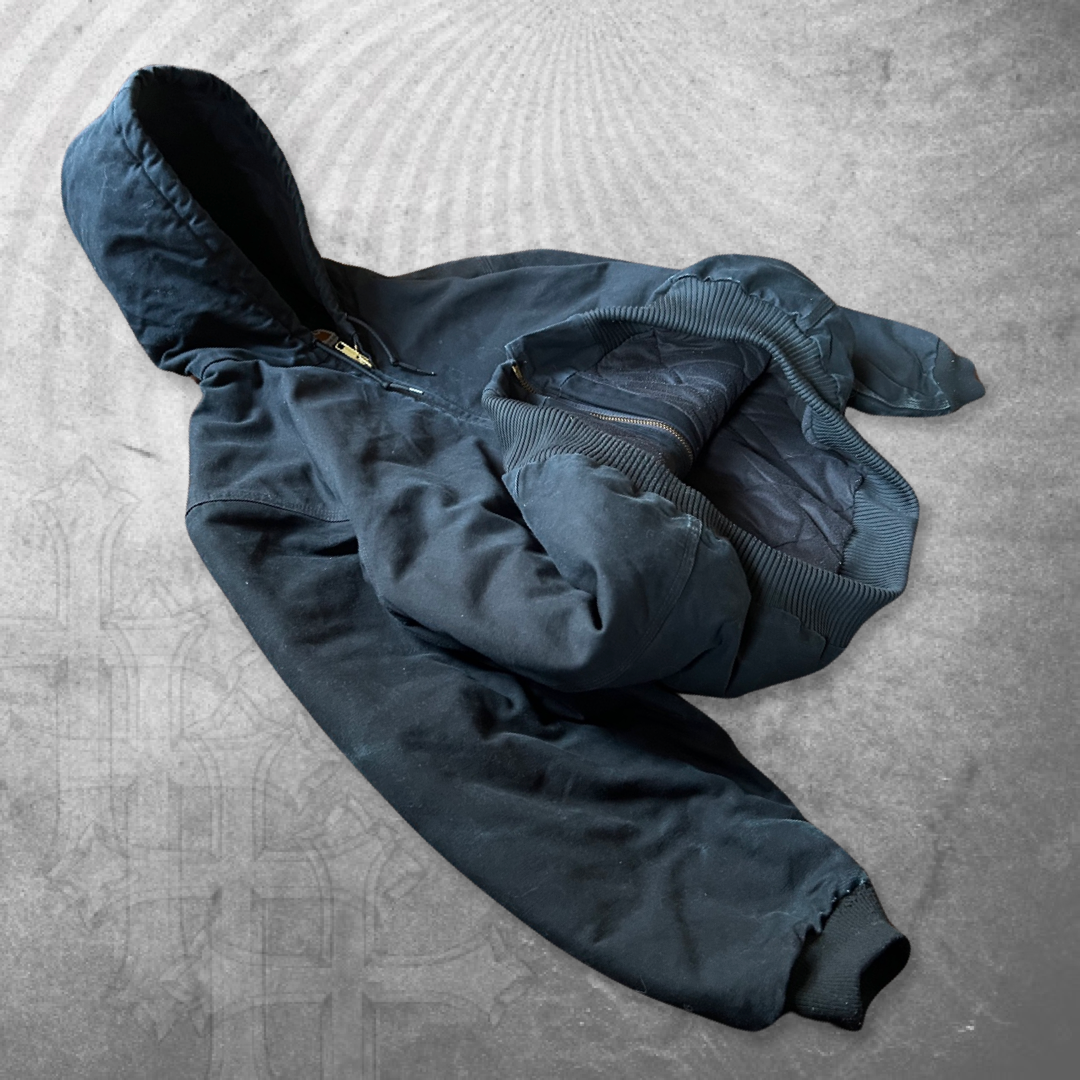 Black Carhartt Hooded Work Jacket 1990s (XXL)