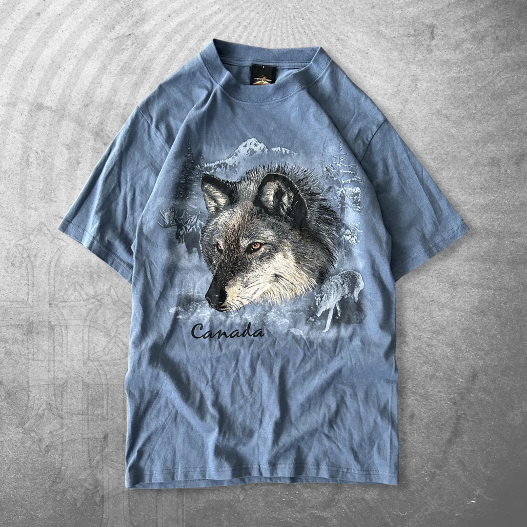 Blue Canada Wolf Shirt 1990s (S)