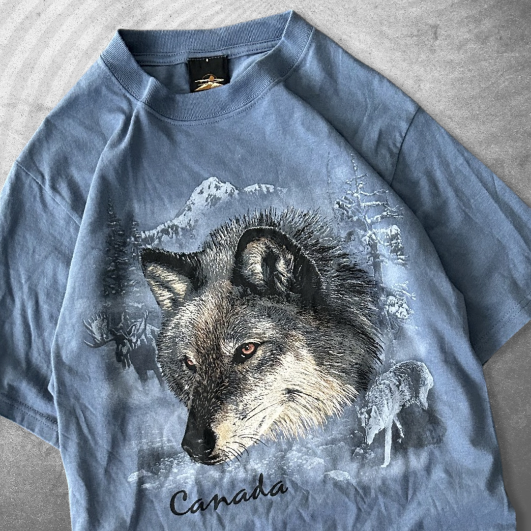 Blue Canada Wolf Shirt 1990s (S)