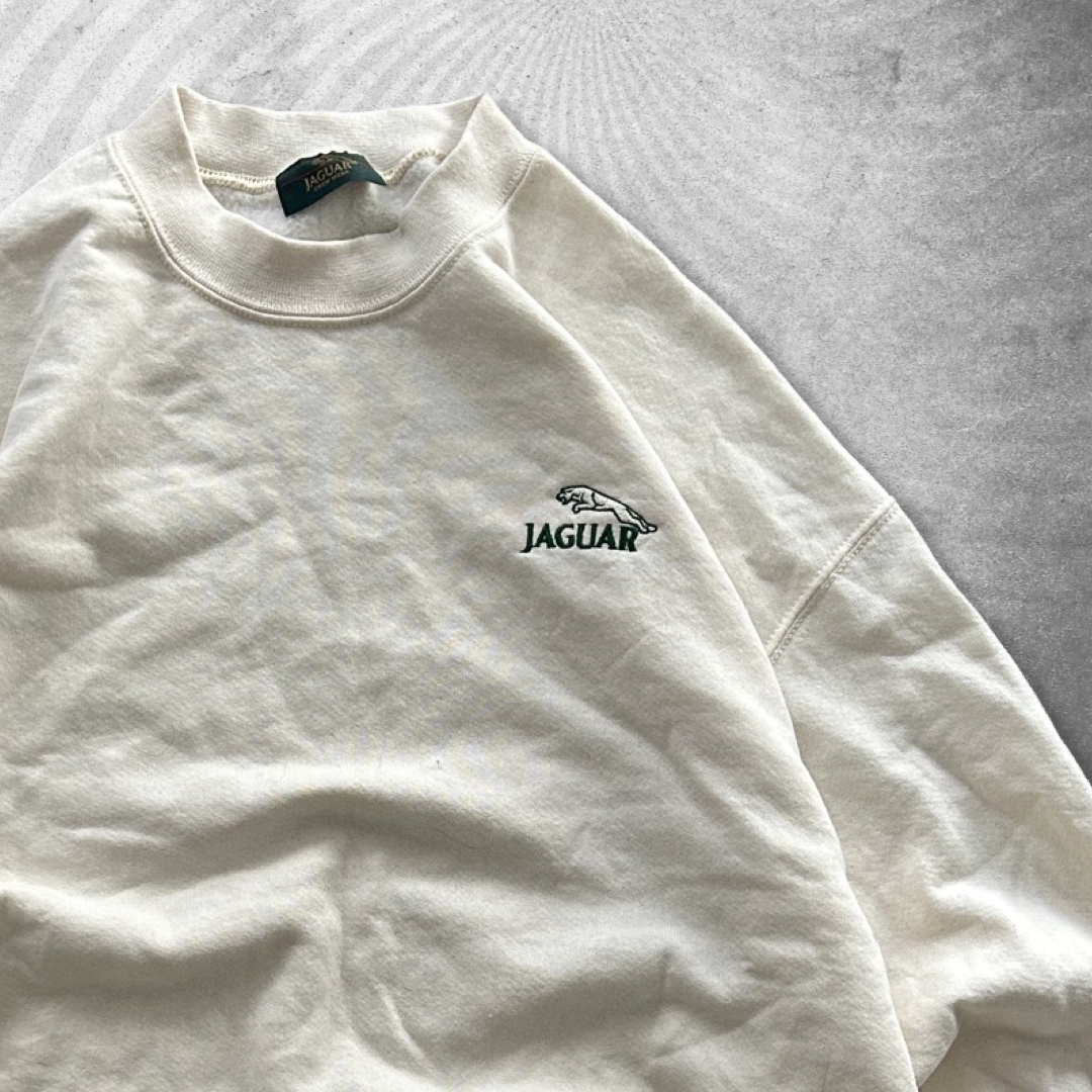 Cream Jaguar Crew Sweatshirt 1990s (XL)