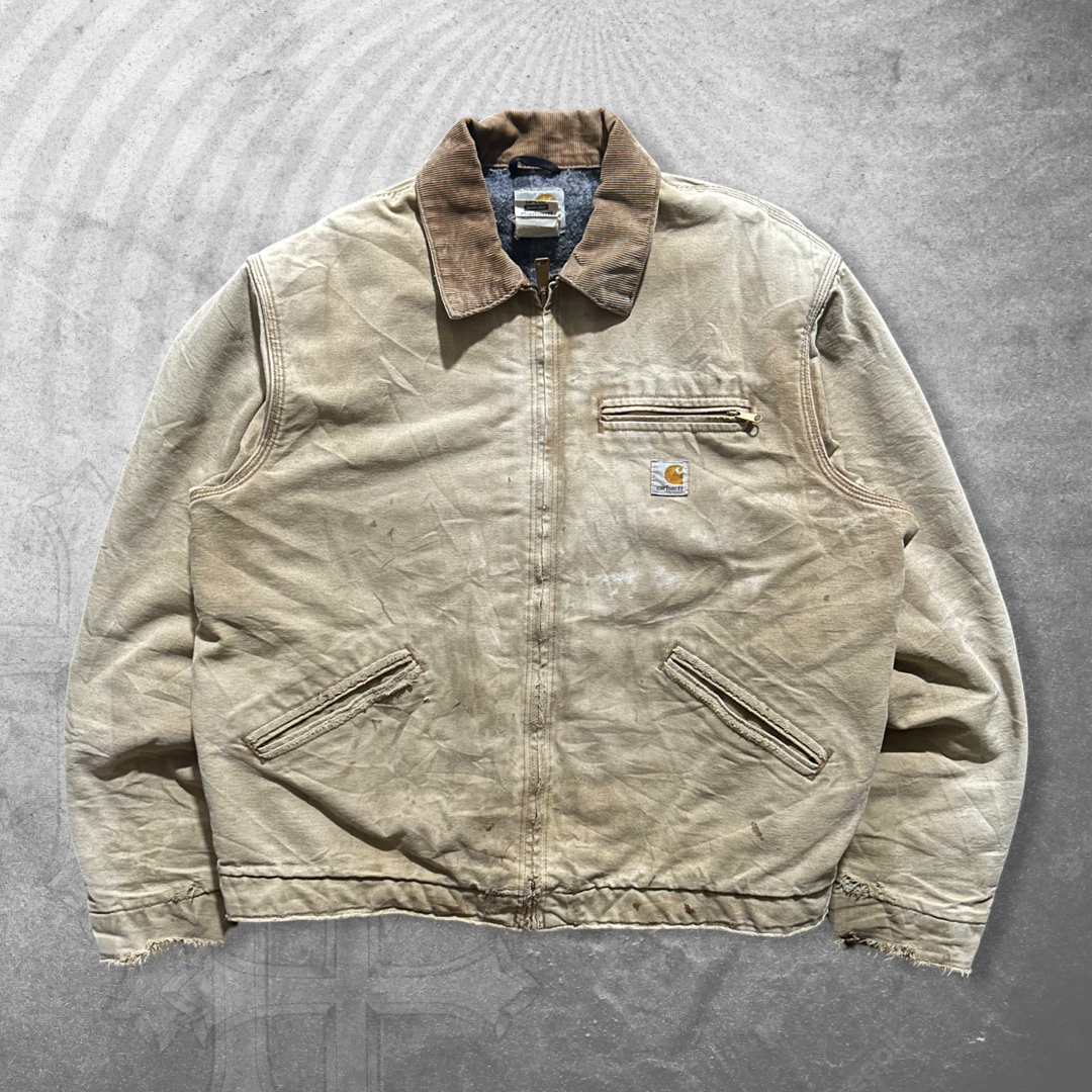 Faded Sandstone Carhartt Detroit Jacket 1990s (L)