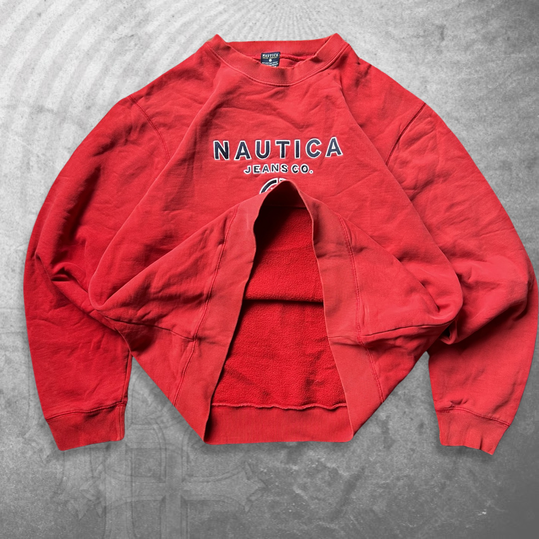 Red Nautica Sweatshirt 1990s (L)