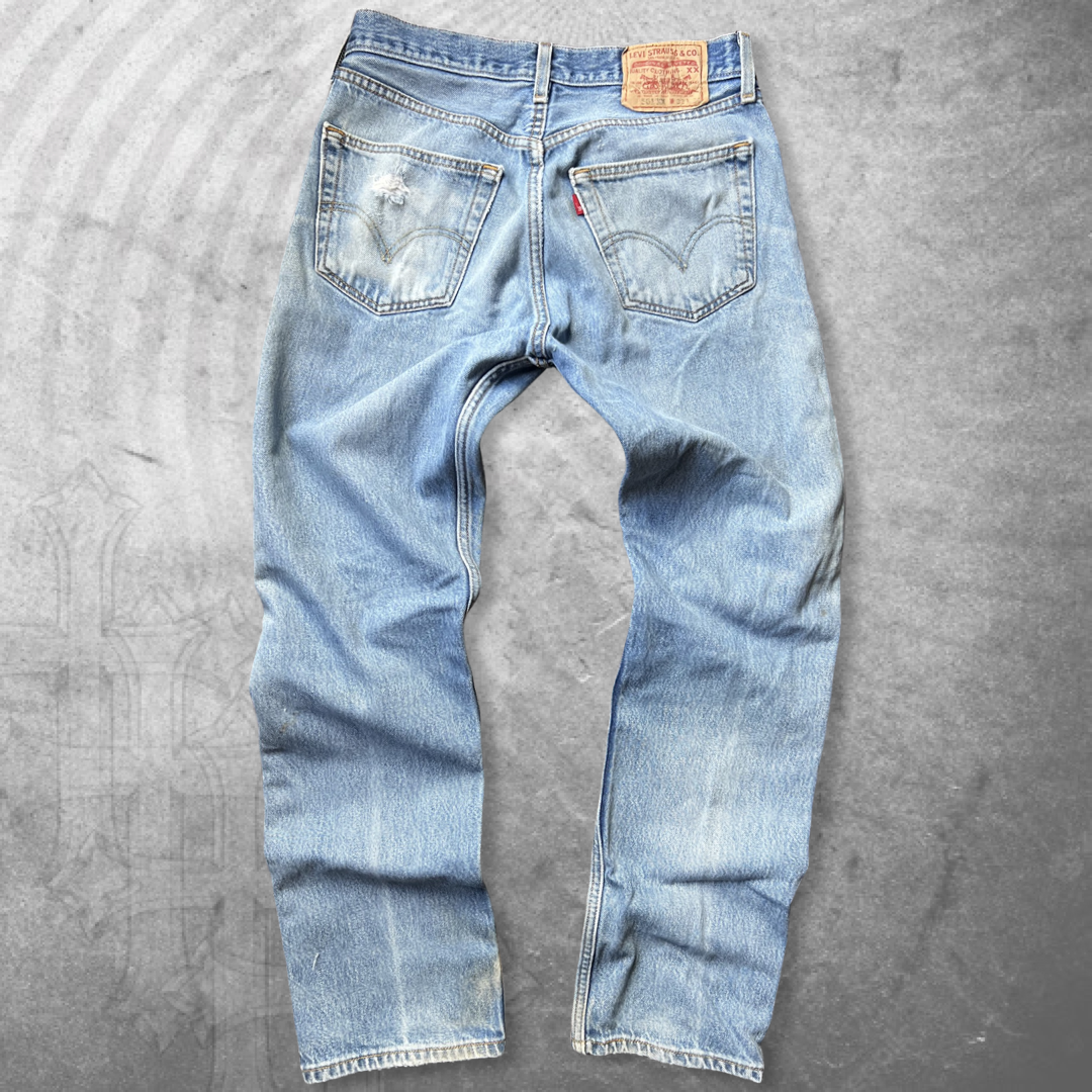 Faded Distressed Levi’s 501xx Jeans 1990s (30x29)