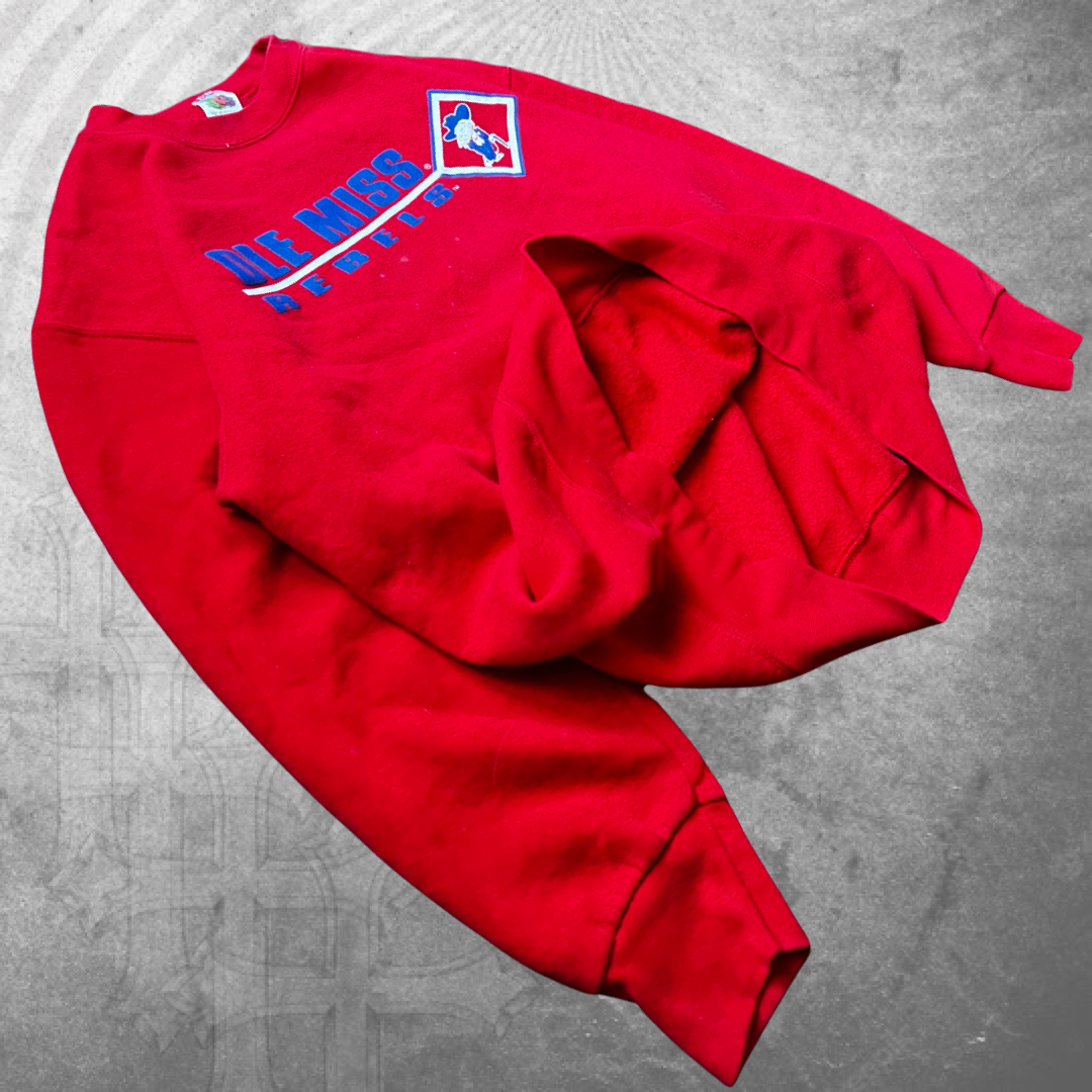 Red Ole Miss Sweatshirt 1990s (M)