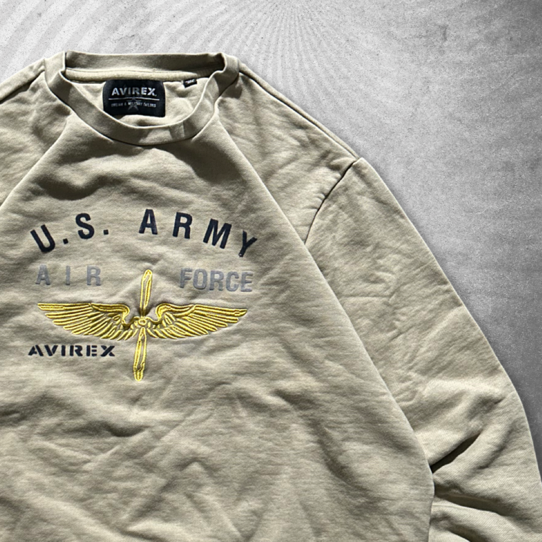 Light Brown Avirex Sweatshirt 2000s (L)