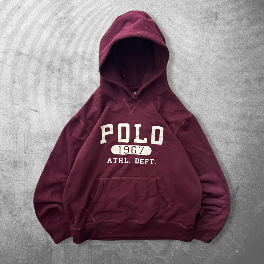 Maroon Polo Hoodie 2000s (XL)