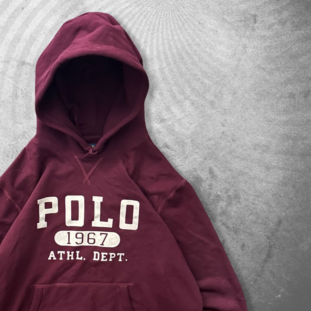 Maroon Polo Hoodie 2000s (XL)