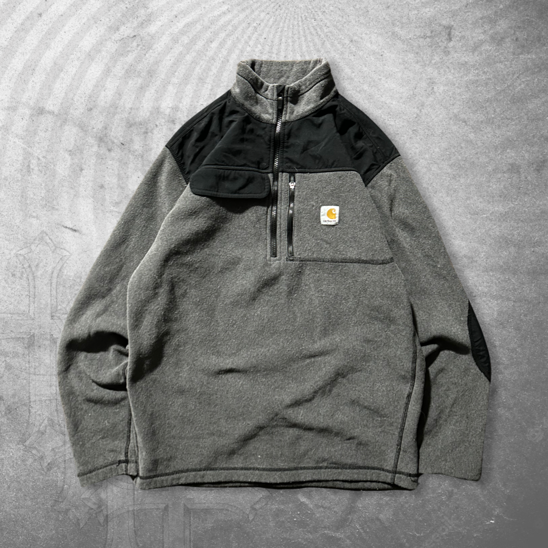 Grey Carhartt Quarter Zip Pullover 2000s (M)