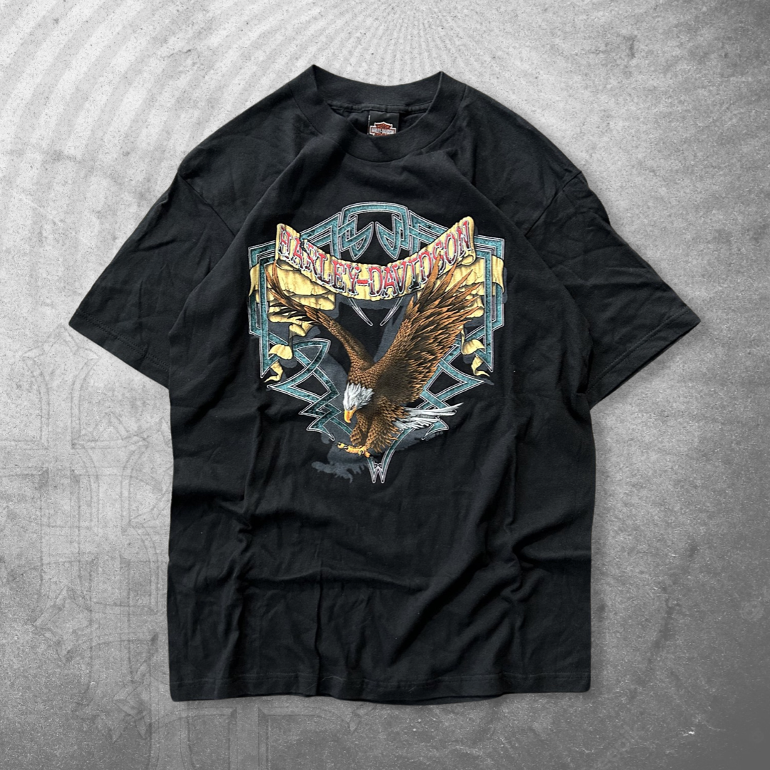 Black Harley Eagle Shirt 1997 (M)
