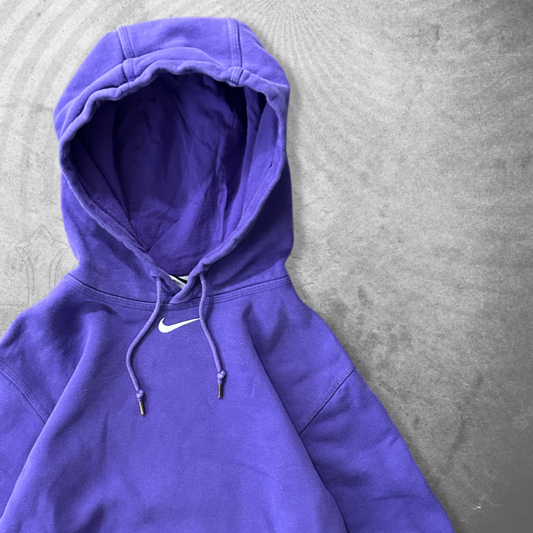 Purple Nike Center Swoosh Hoodie 2000s (S)