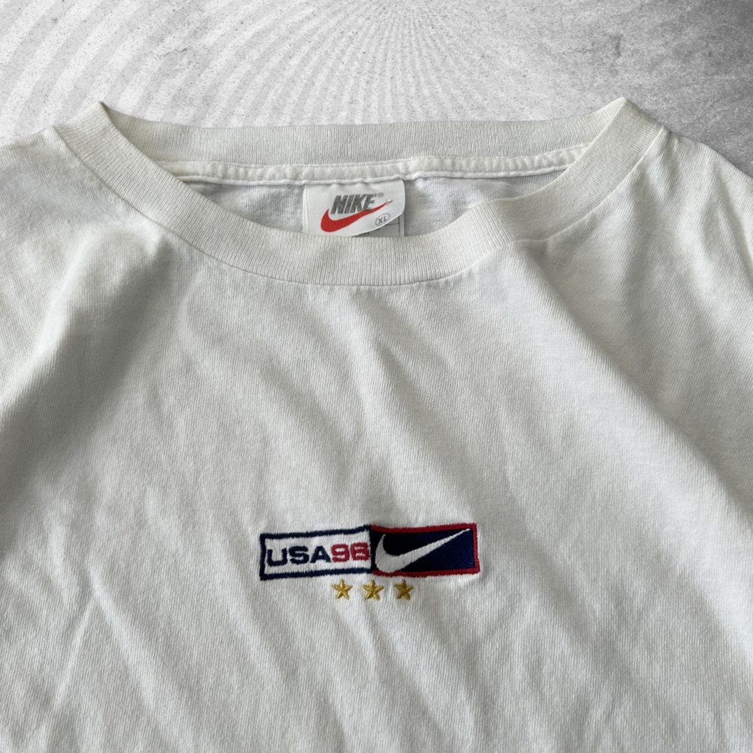 White Nike Olympics Center Logo Shirt 1996 (XL)